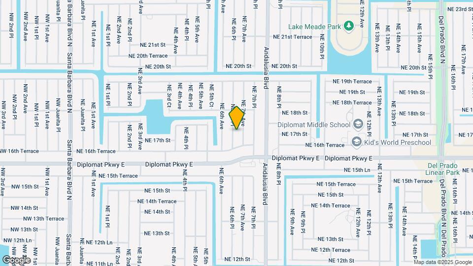 1709 NE 6th Pl Map and Location Details