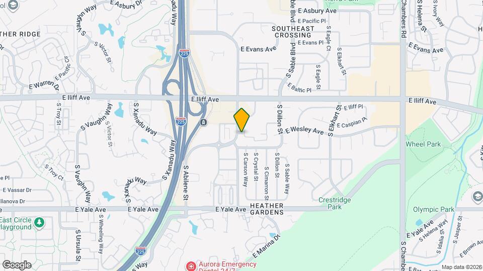 14110 E Dickinson Dr Map and Location Details