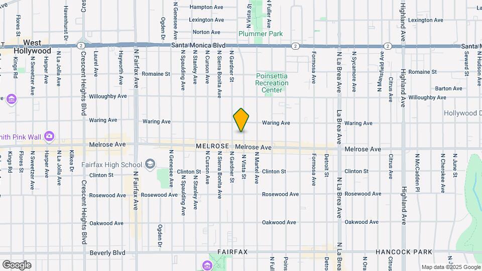 721 N Vista St Map and Location Details