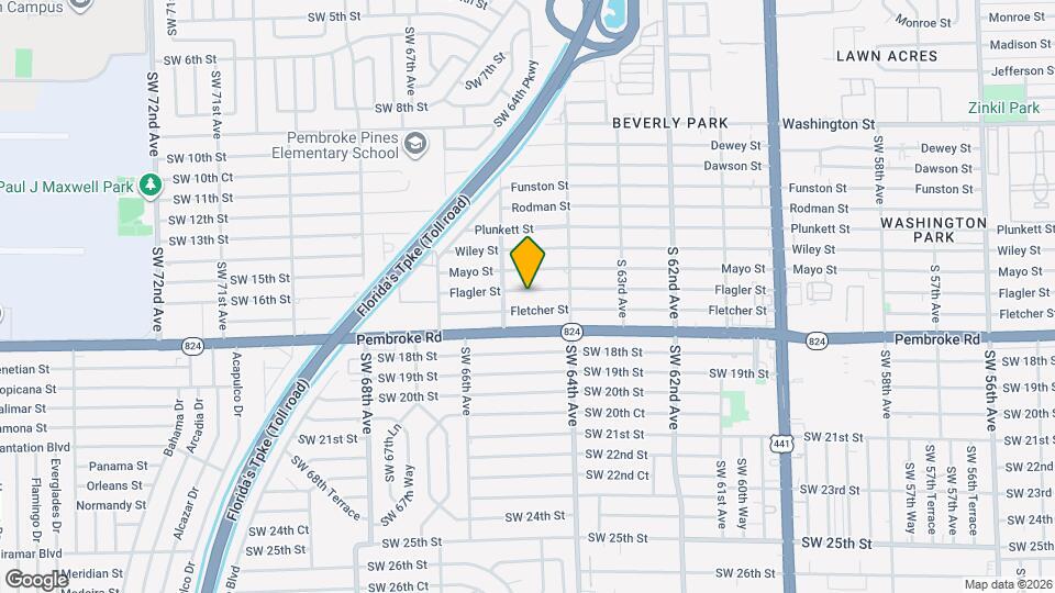 6432 Flagler St Map and Location Details