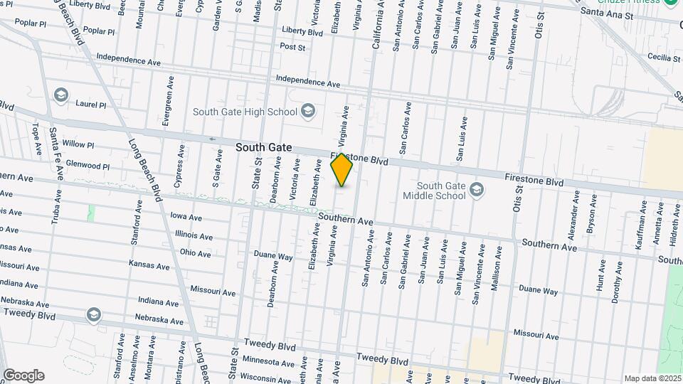 8960 Virginia Ave Map and Location Details