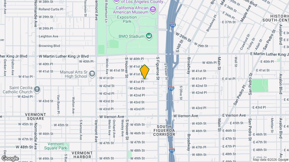 613 W 41st Pl Map and Location Details