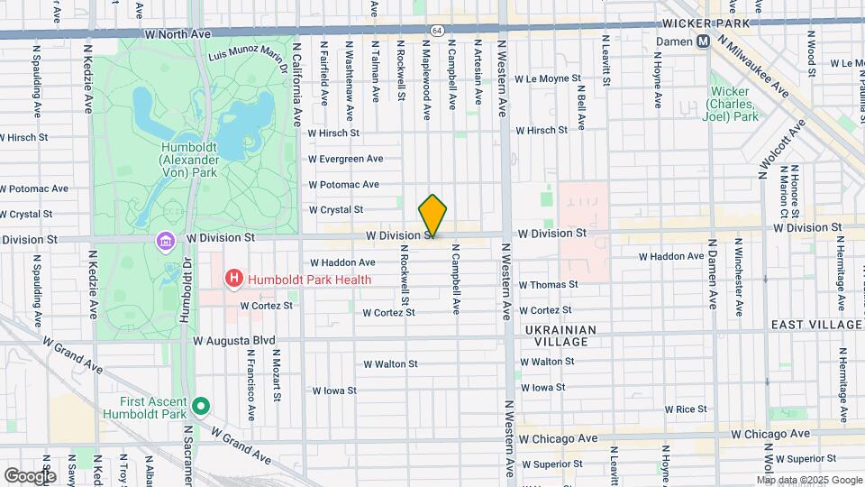 2527 W Division St Map and Location Details