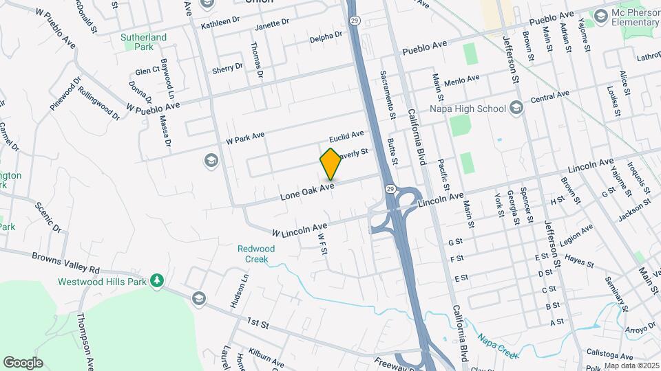 210 Lone Oak Ave Map and Location Details