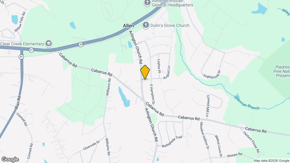 10724 Arlington Church Rd Map and Location Details