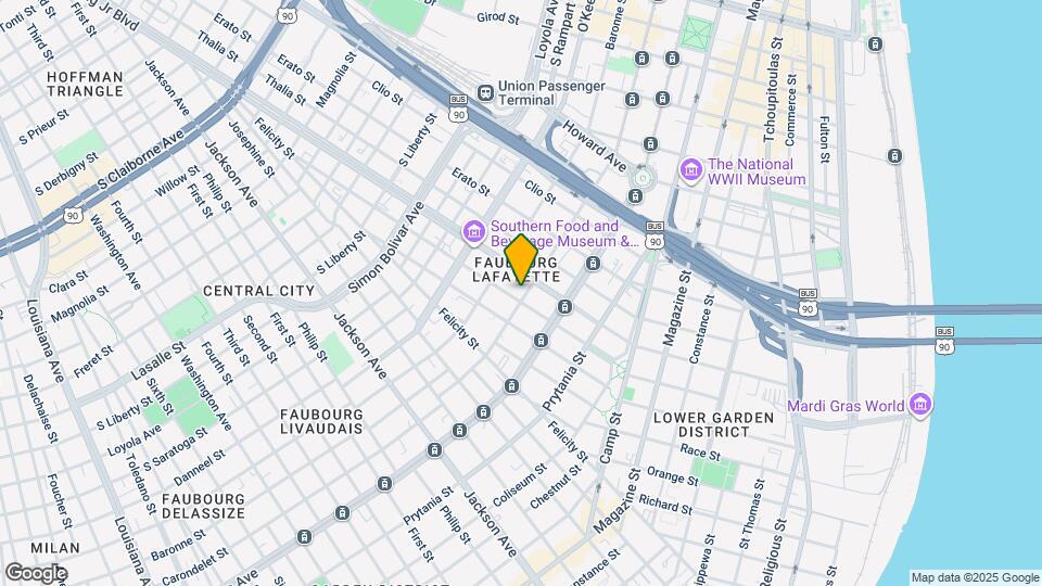1525 Carondelet St Map and Location Details