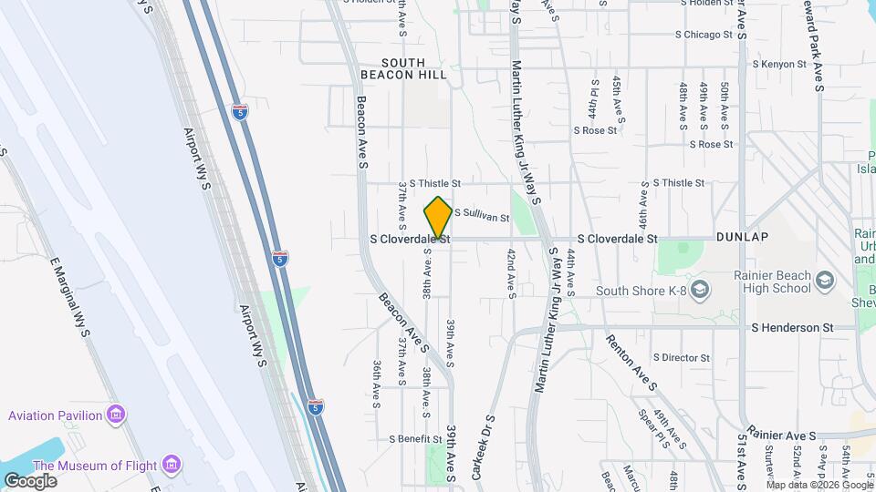 3819 S Cloverdale St Map and Location Details
