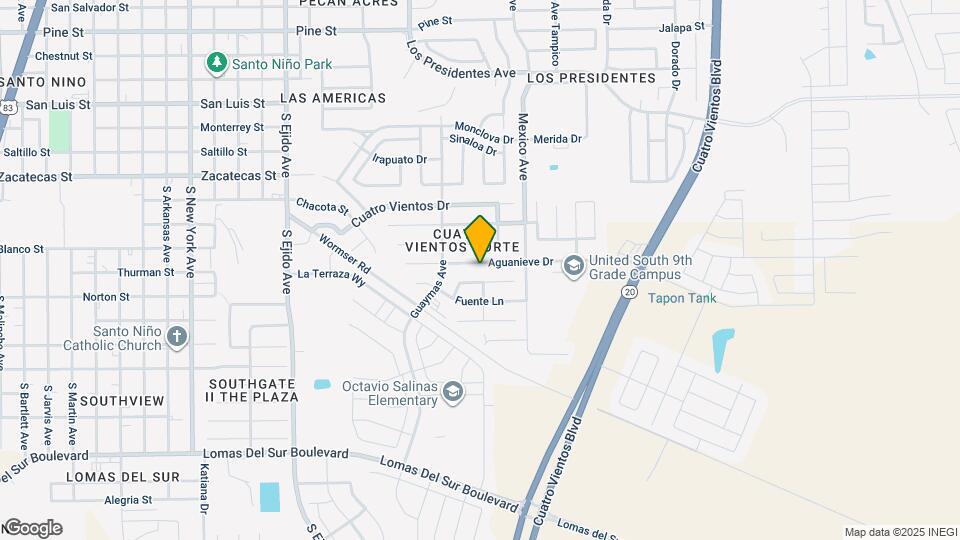 3619 Aguanieve Dr Map and Location Details