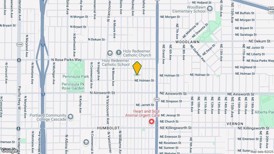 6328 NE Rodney Ave, Unit A Mapa y Detalles de la Ubicación
