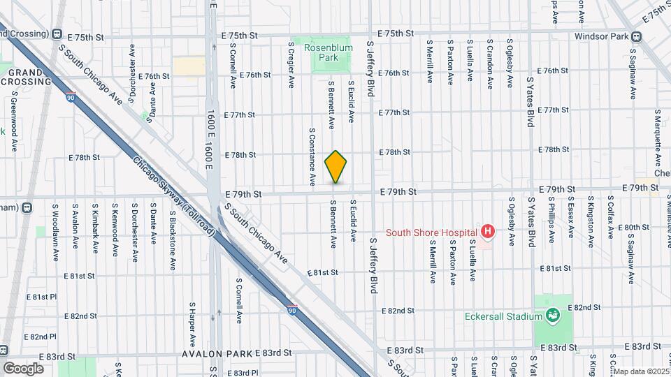 7853 S Bennett Ave Map and Location Details