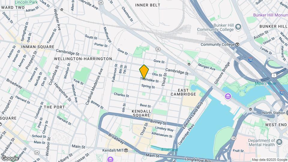110 Thorndike St, Unit 1R Mapa y Detalles de la Ubicación