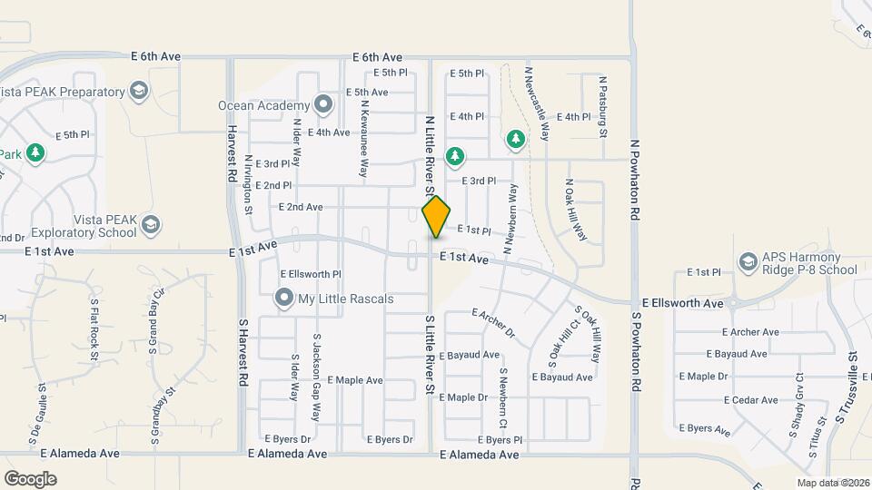 25715 E 1st Ave Map and Location Details