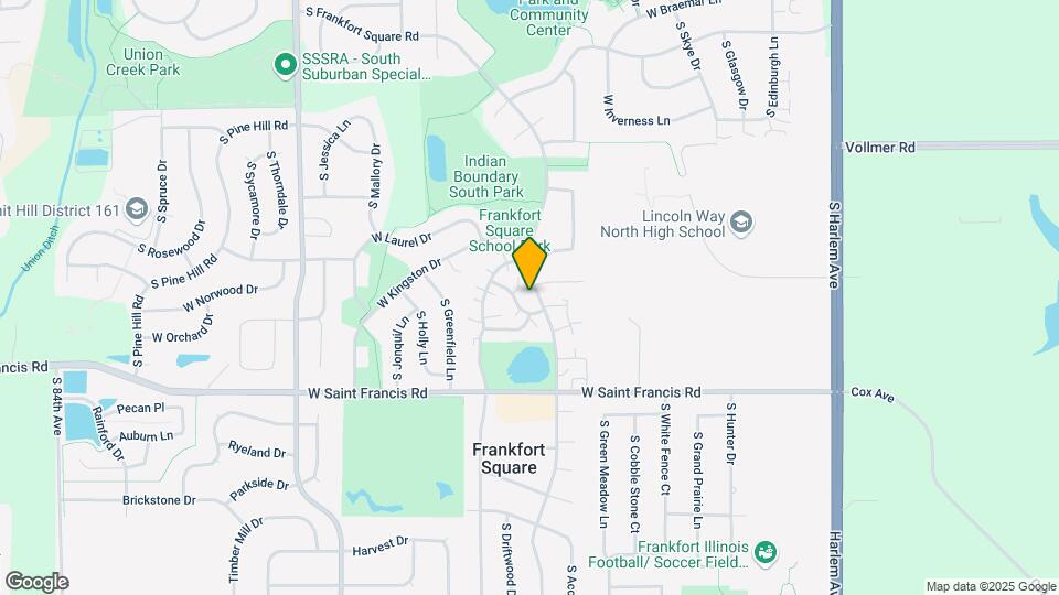 20134 S Frankfort Square Rd Map and Location Details