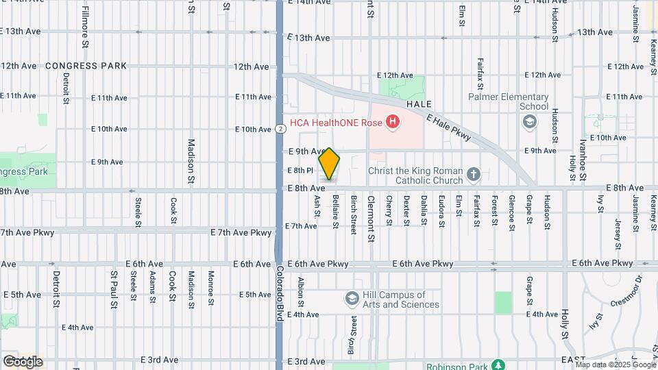 4273 E 8th Ave Map and Location Details