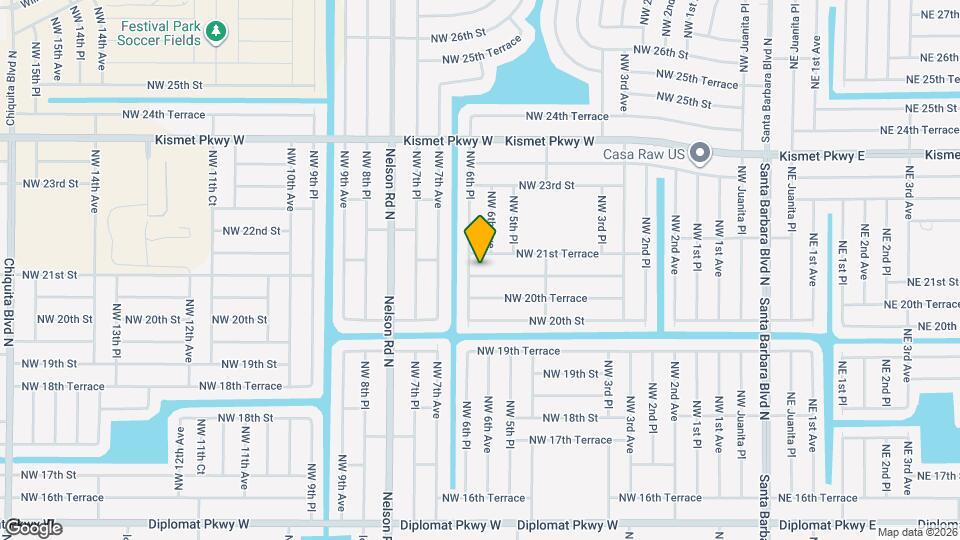 607 NW 21st St Map and Location Details
