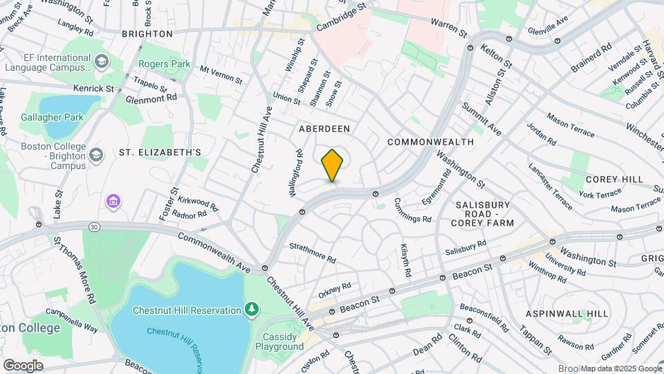 1731 Commonwealth Ave, Unit 5 Map and Location Details