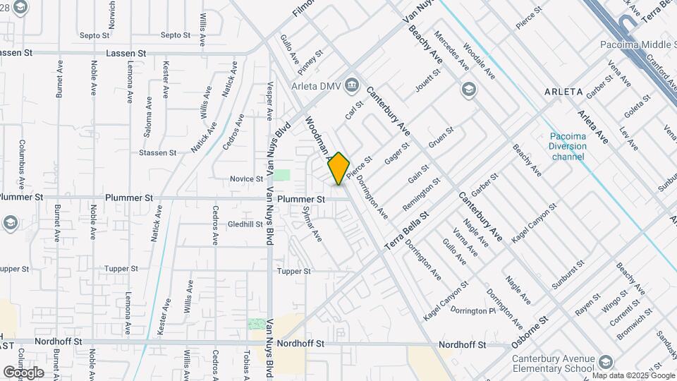 14401 Plummer St Mapa y Detalles de la Ubicación