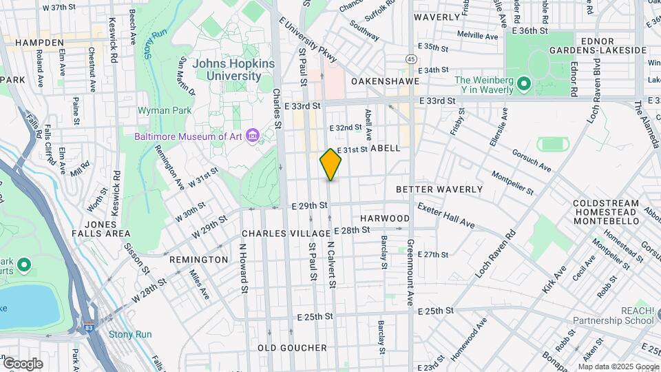 2927 N Calvert St Map and Location Details
