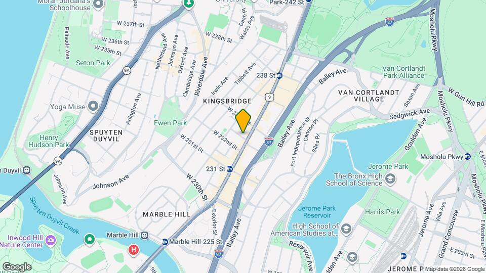 225 W 233rd St Map and Location Details