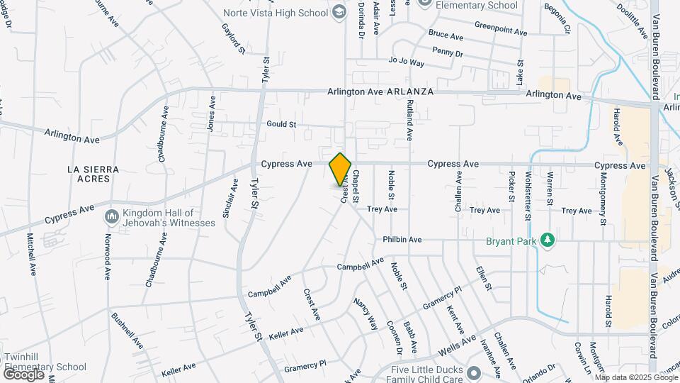 5894 Crest Ave Map and Location Details