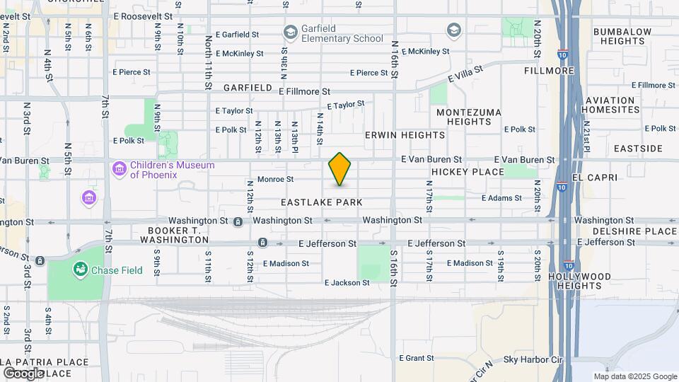 1422 E Adams St Map and Location Details