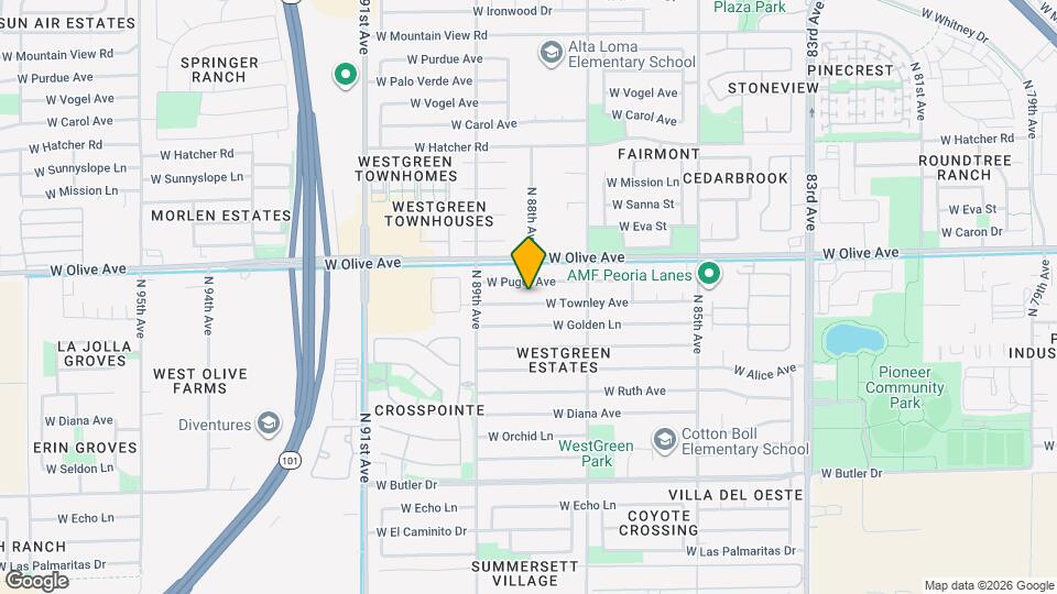 8802 W Townley Ave Map and Location Details