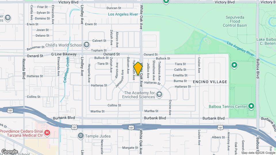 5849 White Oak Ave Map and Location Details