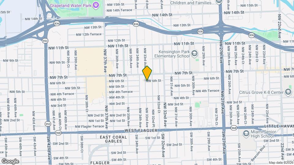 521 NW 33rd Ave Map and Location Details
