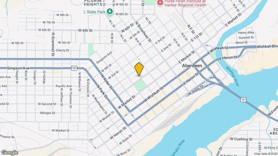402 W 1st St Map and Location Details