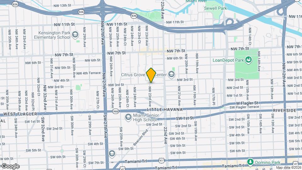 225 NW 23rd Ave, Unit 1/1 Efficiency Map and Location Details