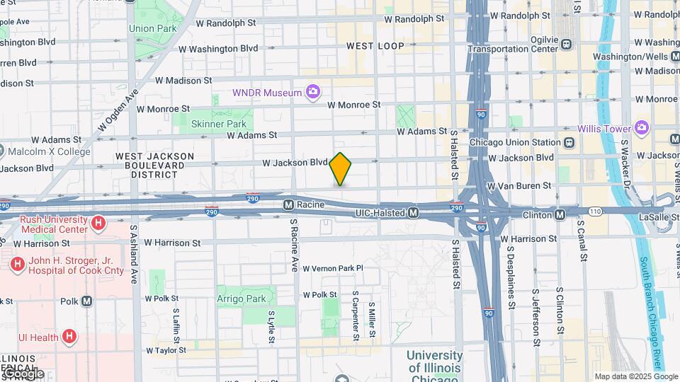 1075 W Van Buren St Map and Location Details