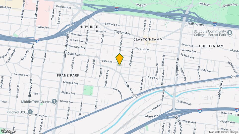 1414 Louisville Ave Mapa y Detalles de la Ubicación