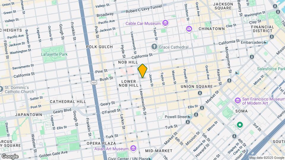 880 Sutter St Map and Location Details