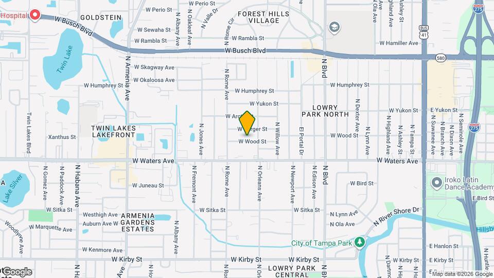 1409 W Wood St Map and Location Details