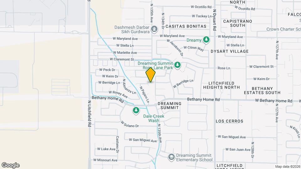 6107 N 135th Dr Map and Location Details