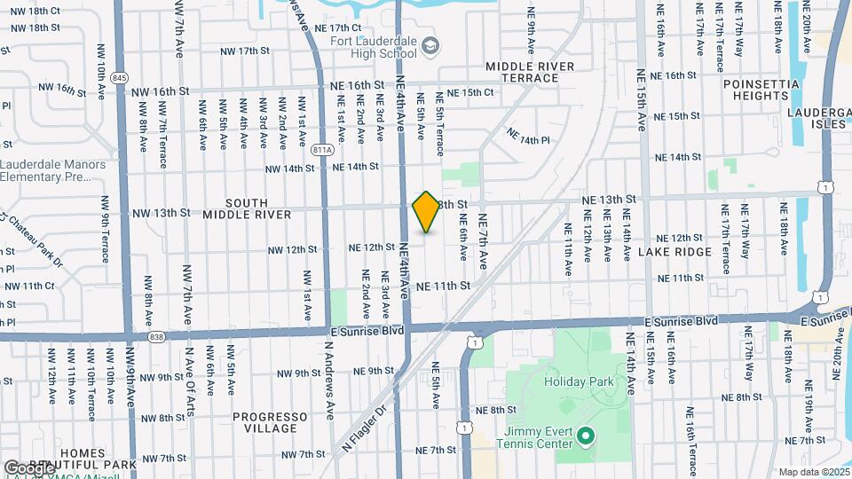 1202 NE 5th Ave Map and Location Details