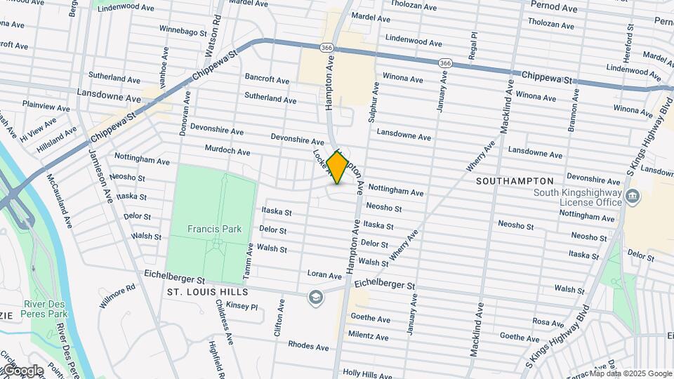 5838 Nottingham Ave Map and Location Details