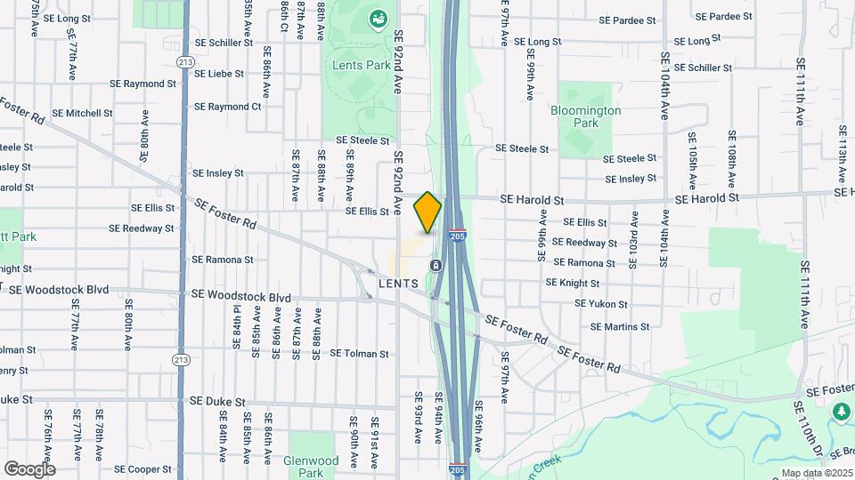 9323 SE Ramona St Map and Location Details