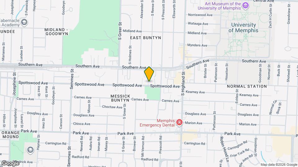3354 Spottswood Ave Mapa y Detalles de la Ubicación