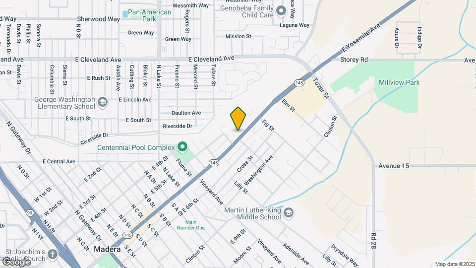 1001 E Yosemite Ave Map and Location Details