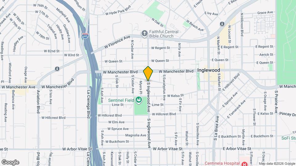 304 S Inglewood Ave Map and Location Details