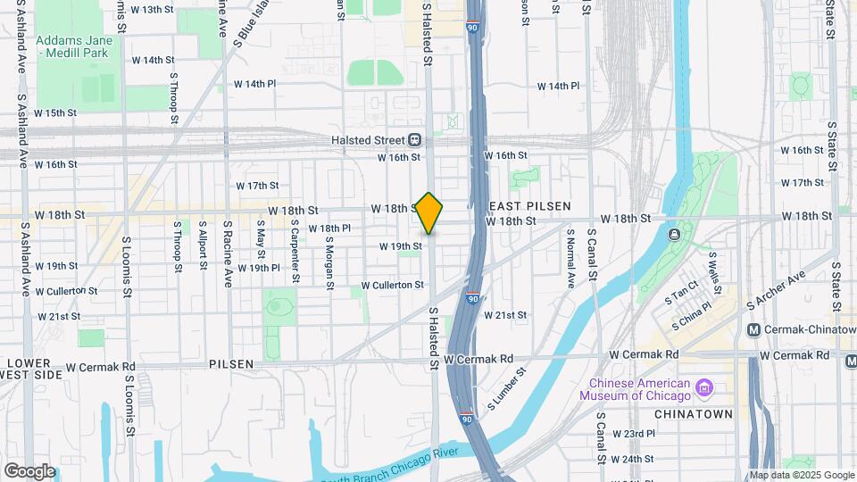 1836-1838 S Halsted St Mapa y Detalles de la Ubicación