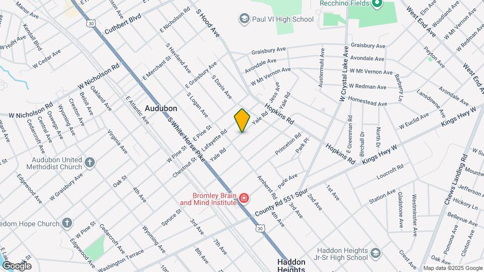 126 Yale Rd Map and Location Details