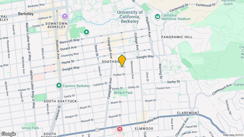 2530 Hillegass Ave Map and Location Details