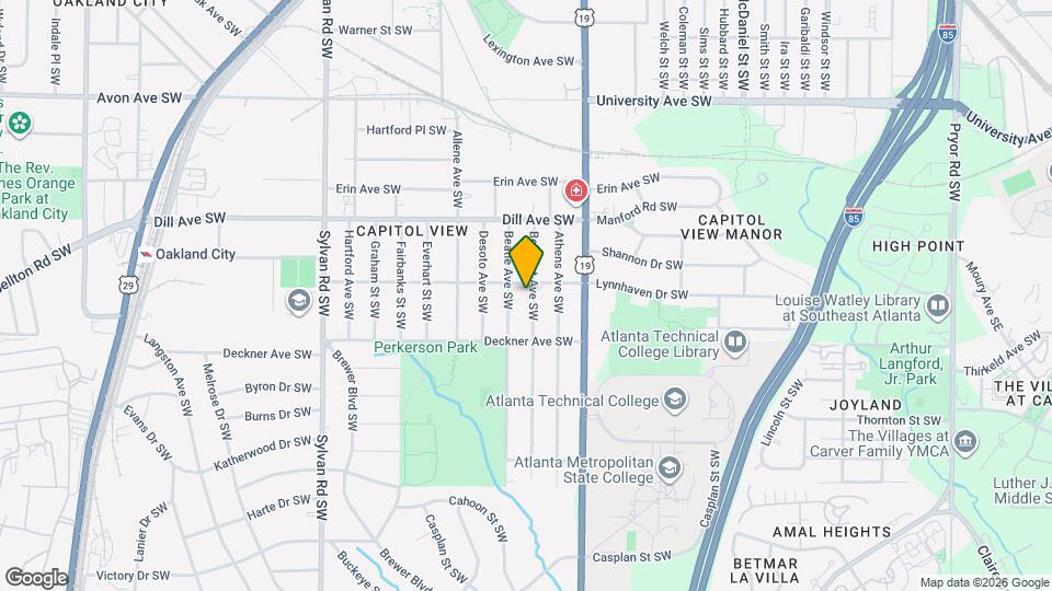 1427 Belmont Ave SW Mapa y Detalles de la Ubicación