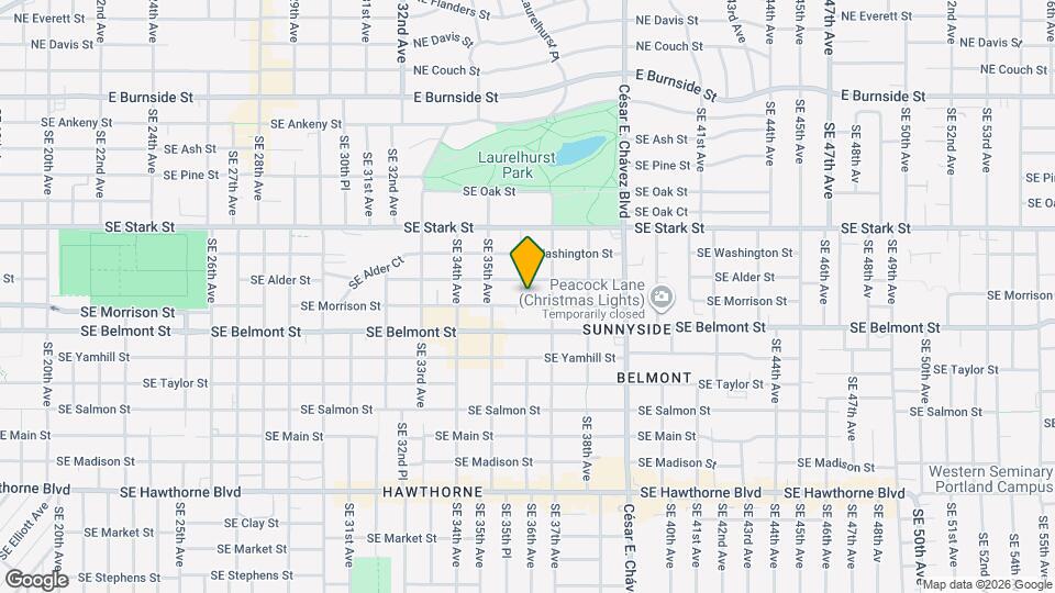 3617 SE Morrison St Map and Location Details