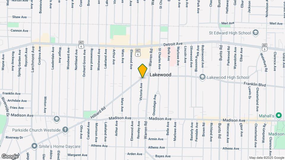 14839 Hilliard Rd Mapa y Detalles de la Ubicación