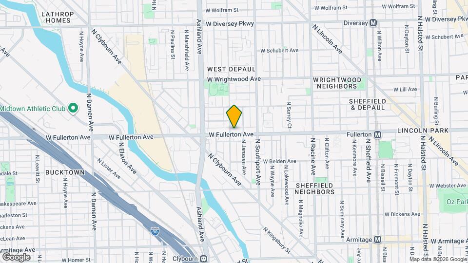 1450 W Fullerton Ave, Unit J00P Mapa y Detalles de la Ubicación