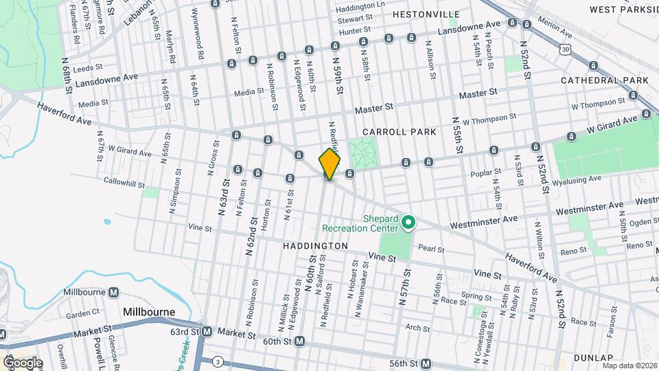 5936 Haverford Ave Map and Location Details