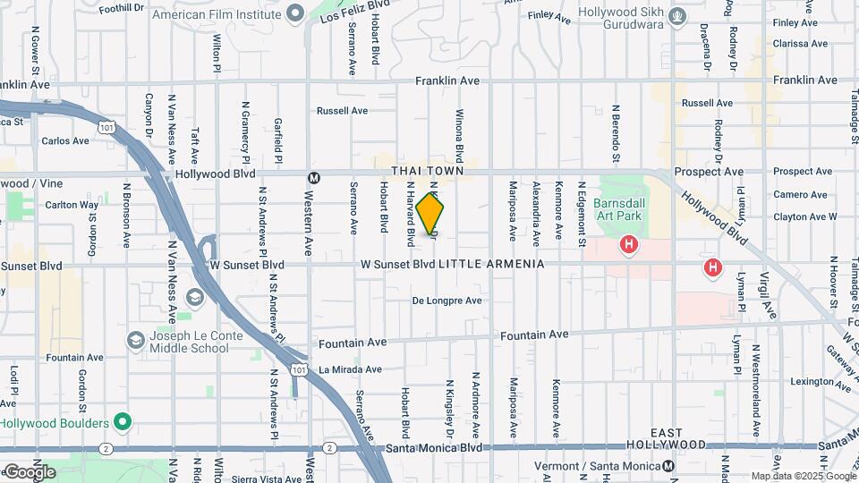 1529 N Kingsley Dr Map and Location Details